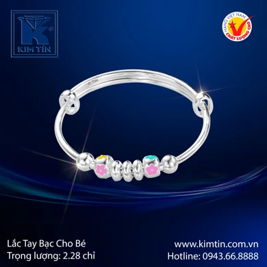 Lắc tay bạc cho bé 