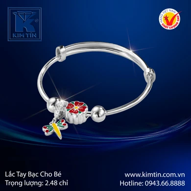 Lắc tay bạc cho bé 