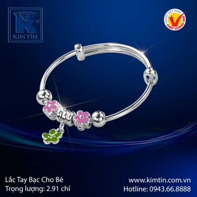 Lắc tay bạc cho bé 