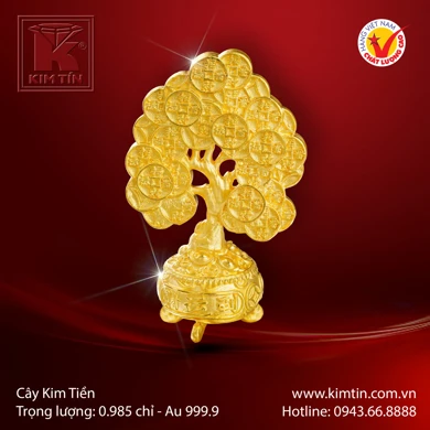 Cây Kim Tiền Vàng 24K
