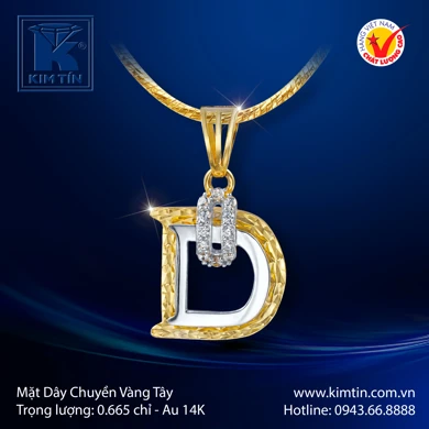 Mặt dây chuyền Vàng tây 14K 