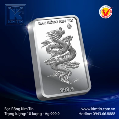 Bạc Rồng Kim Tín 10 Lượng