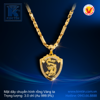 Mặt dây chuyền hình rồng - Vàng 24K