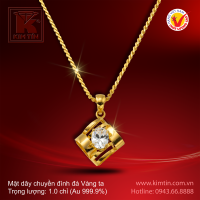 Mặt dây chuyền đính đá - Vàng 24K