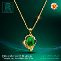 Mặt dây chuyền đính đá - Vàng 24K