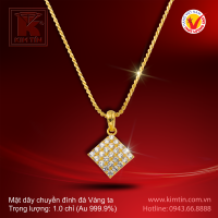 Mặt dây chuyền đính đá - Vàng 24K