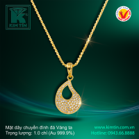 Mặt dây chuyền đính đá - Vàng 24K