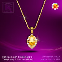 Mặt dây chuyền đính đá - Vàng 24K