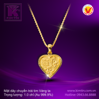 Mặt dây chuyền trái tim - Vàng 24K