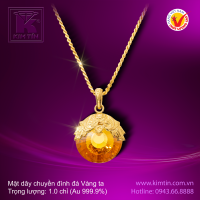 Mặt dây chuyền đính đá - Vàng 24K