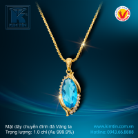 Mặt dây chuyền đính đá - Vàng 24K