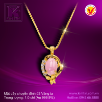 Mặt dây chuyền đính đá - Vàng 24K