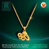 Mặt dây chuyền hình con rắn - Vàng 24K