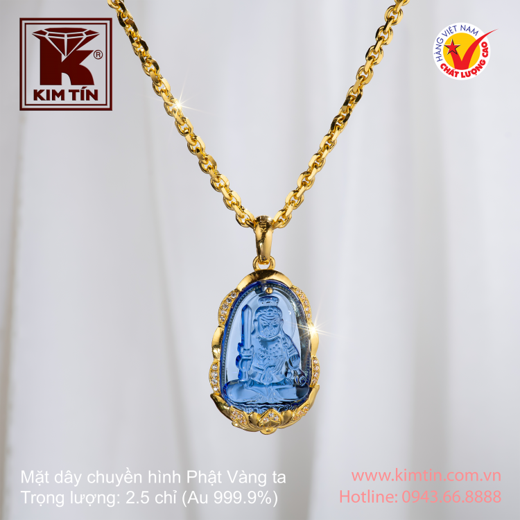 Mặt dây chuyền hình Phật - Vàng 24K