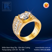Nhẫn Nam Vàng Màu 18K