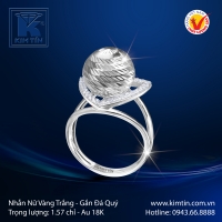Nhẫn Nữ Vàng Trắng 18K