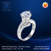 Nhẫn Nữ Vàng Trắng 18K