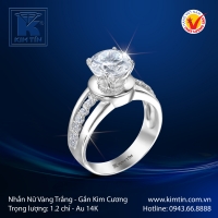 Nhẫn Nữ Vàng Trắng 14K