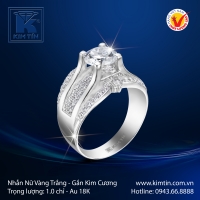 Nhẫn Nữ Vàng Trắng 18K