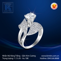 Nhẫn Nữ Vàng Trắng 18K
