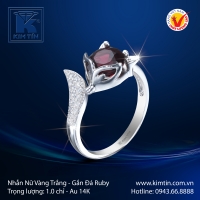 Nhẫn Nữ Vàng Trắng 14K
