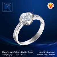 Nhẫn Nữ Vàng Trắng 14K