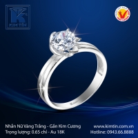 Nhẫn Nữ Vàng Trắng 18K