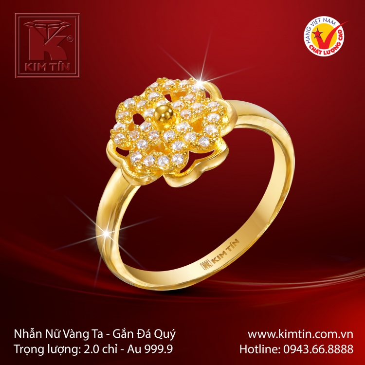 Nhẫn Nữ Vàng 24K