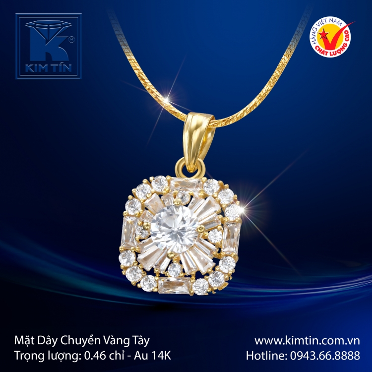 Mặt Dây Chuyền Vàng Tây 14K