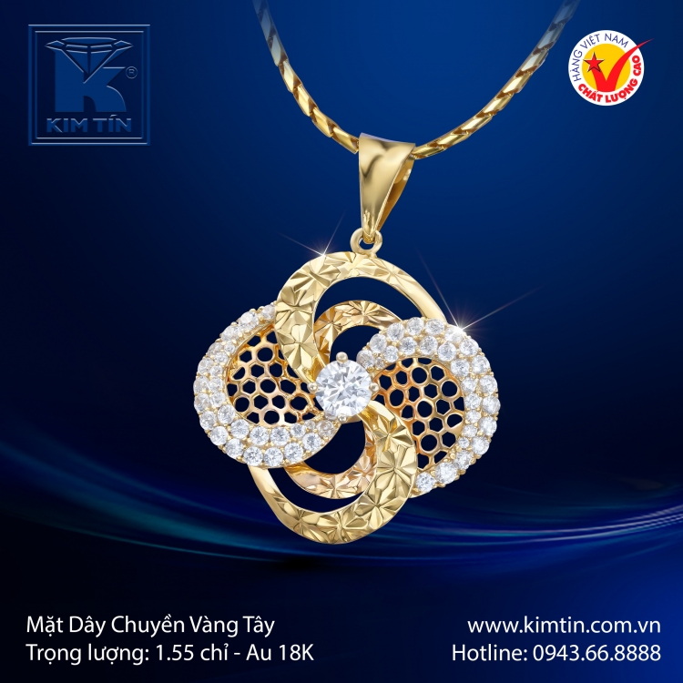 Mặt Dây Chuyền Vàng Tây 18K
