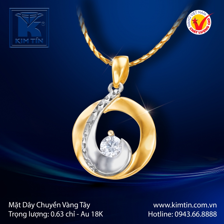 Mặt Dây Chuyền Vàng Tây 18K