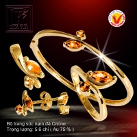 Bộ trang sức nạm đá Citrine