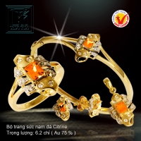 Bộ trang sức nạm đá Citrine