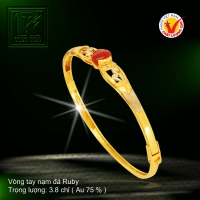 Vòng tay nạm đá Ruby