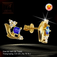 Hoa tai nạm đá Topaz