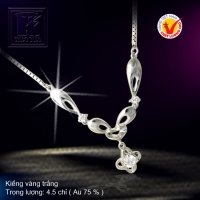 Kiềng cổ vàng trắng 18K