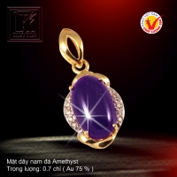 Mặt dây nạm đá Amethyst