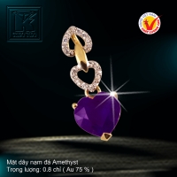 Mặt dây nạm đá Amethyst