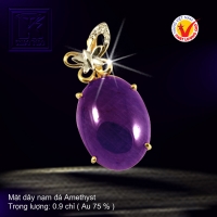 Mặt dây nạm đá Amethyst