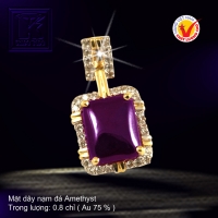 Mặt dây nạm đá Amethyst