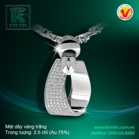 Mặt dây vàng trắng 18K