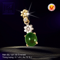 Mặt dây nạm đá Emerald