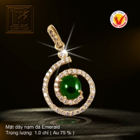 Mặt dây nạm đá Emerald