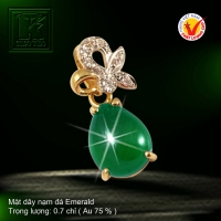 Mặt dây nạm đá Emerald