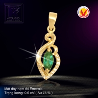 Mặt dây nạm đá Emerald