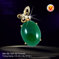 Mặt dây nạm đá Emerald