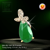 Mặt dây nạm đá Emerald