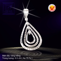 Mặt dây vàng trắng 18K