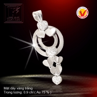 Mặt dây vàng trắng 18K