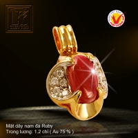 Mặt dây nạm đá Ruby